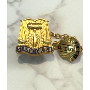 1958 Vintage portage H.S Student Council Dainty Brooch